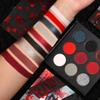ecofavor Red Goth Eyeshadow Palette - 9 Colors True Hot Red Black Eye Shadows | Halloween Glitters Makeup | Matte Shimmer High Pigmentation | Clown Vampire SFX Halloween Christmas Palette view 1