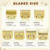 7 Sets Combination Professional Detachable Replacement Ceramic Blades. Compatible with Oster Classic 76/Power Pro/Power-Teq/Star-Teq Clipper. Compatible with Wahl Clippers. (0.1~13mm). Golden. 7Pack view 2