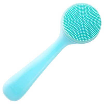 HINZIC Silicone Manual Facial Cleansing Brush, Skin Friendly Waterproof Face Cleaning Scrubber Exfoliator Cleanser for Blackheads Whiteheads Makeup Residues Removal- Blue