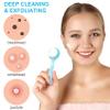 HINZIC Silicone Manual Facial Cleansing Brush, Skin Friendly Waterproof Face Cleaning Scrubber Exfoliator Cleanser for Blackheads Whiteheads Makeup Residues Removal- Blue view 3