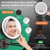 8.5'' Lighted Makeup Mirror with Magnification, Double Sided Dual Touch 1X/10X Magnifying Mirror with Lights 360Swivel Bathroom Mirror with Extendable Arm view 3