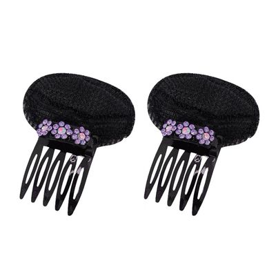 Rhinestone Volume Hair Base Head Cushion Bump It Up Inserts Hair Clips Invisible Fluffy Hair Pad Hair Style Tool for Women 2 pcs
