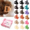 18 Pack Square Small Hair Clips for Women Girls,2 Inch Matte Rubber Coating Medium Claw Clips Thin Short Hair,Strong Hold Jaw Clips(Neutral Color Hair Accessories) view 1