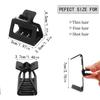 18 Pack Square Small Hair Clips for Women Girls,2 Inch Matte Rubber Coating Medium Claw Clips Thin Short Hair,Strong Hold Jaw Clips(Neutral Color Hair Accessories) view 2