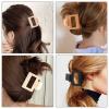 18 Pack Square Small Hair Clips for Women Girls,2 Inch Matte Rubber Coating Medium Claw Clips Thin Short Hair,Strong Hold Jaw Clips(Neutral Color Hair Accessories) view 3