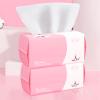 Disposable Face Towel 100 Count for Washing Soft Cotton Dry Wipes Facial Cloths Towelettes for Washing and Drying, Facial Tissue for Cleansing, Skincare and Makeup Remover (2 Pack) view 1