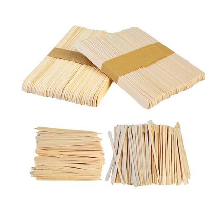 300pcs Wooden Wax Sticks 3 Style Assorted Wood Waxing Sticks Spatulas Waxing Sticks Applicators for Hair Removal Eyebrow and Body