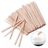300pcs Wooden Wax Sticks 3 Style Assorted Wood Waxing Sticks Spatulas Waxing Sticks Applicators for Hair Removal Eyebrow and Body view 3