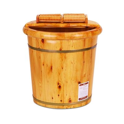 KIZMIQ Foot Bath Spa Foot Tub, Wood Foot Basin Foot Soak Tub for Foot Bath, Massage, Spa, Sauna, Soak Pedicure, Foot Bath Barrel WoodenFoot Spa Bath Household