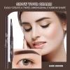 Berinist 12pcs Dark Brown Waterproof Eyebrow Pencils for Women, Retractable Dual-End Eye Brow Pencil with Brush, Triangular Tip Design, Easier to Define and Fill in Eyebrows for Natural Brow Shape view 3