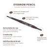 Berinist 12pcs Dark Brown Waterproof Eyebrow Pencils for Women, Retractable Dual-End Eye Brow Pencil with Brush, Triangular Tip Design, Easier to Define and Fill in Eyebrows for Natural Brow Shape view 4