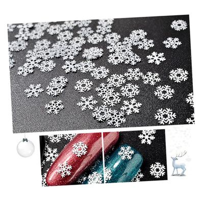 BESTOYARD 2 Boxes Christmas Nail Art Stickers Nail Decals for Girls Small Snowflakes for Crafts Christmas Nail Confetti Snowflake Nail Stickers Christmas Nail Art Decals 3D Flash Metal