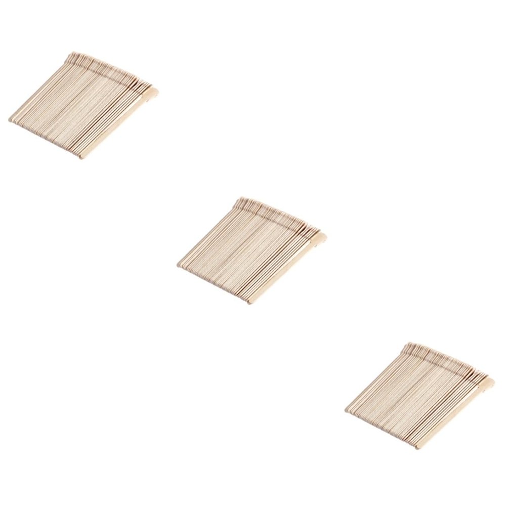 minkissy 3sets Wax Stick Roll Wooden Brow Wax Sticks Hair Remover Tool Spatula for Professional Salon or Home Use 50pcs*3