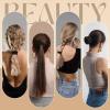 Scrunchies for Women,Silk Satin Hair Scrunchies,Elastic Strengthening Hair Ties,Ponytail Holder Suitable for Thick Thin Hair,Luxury Scrunchy for Girls (8 PCS Black) view 4