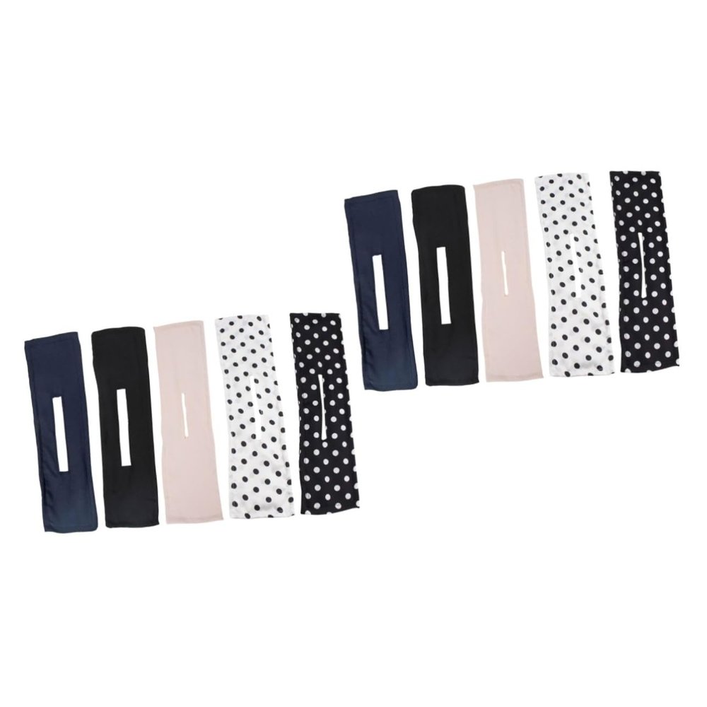 FRCOLOR 10 Pcs Rotating Hair Band Black Scrunchies Hair Ties for Women Donut Bun Maker Hair Styling Tool Hair Headbands Women Hair Bun Maker Miss Fabric Simple Plate