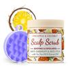 Scalp Scrub with Dead Sea Salt, Coconut Oil & Vitamin C, E, Scalp Exfoliator Scrub Shampoo, 2-in-1 Scalp Treatment, Hair Treatment to Clarify and Remove Build Up with Silicone Massager, 12.3oz view 1