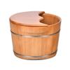 KIZMIQ Pedicure Foot Spa with Cover Oak Foot Tub Foot Bath Barrel Foot Tub Foot Tub Foot Bath Barrel Solid Wood Basin Foot Basin Foot Massage view 1