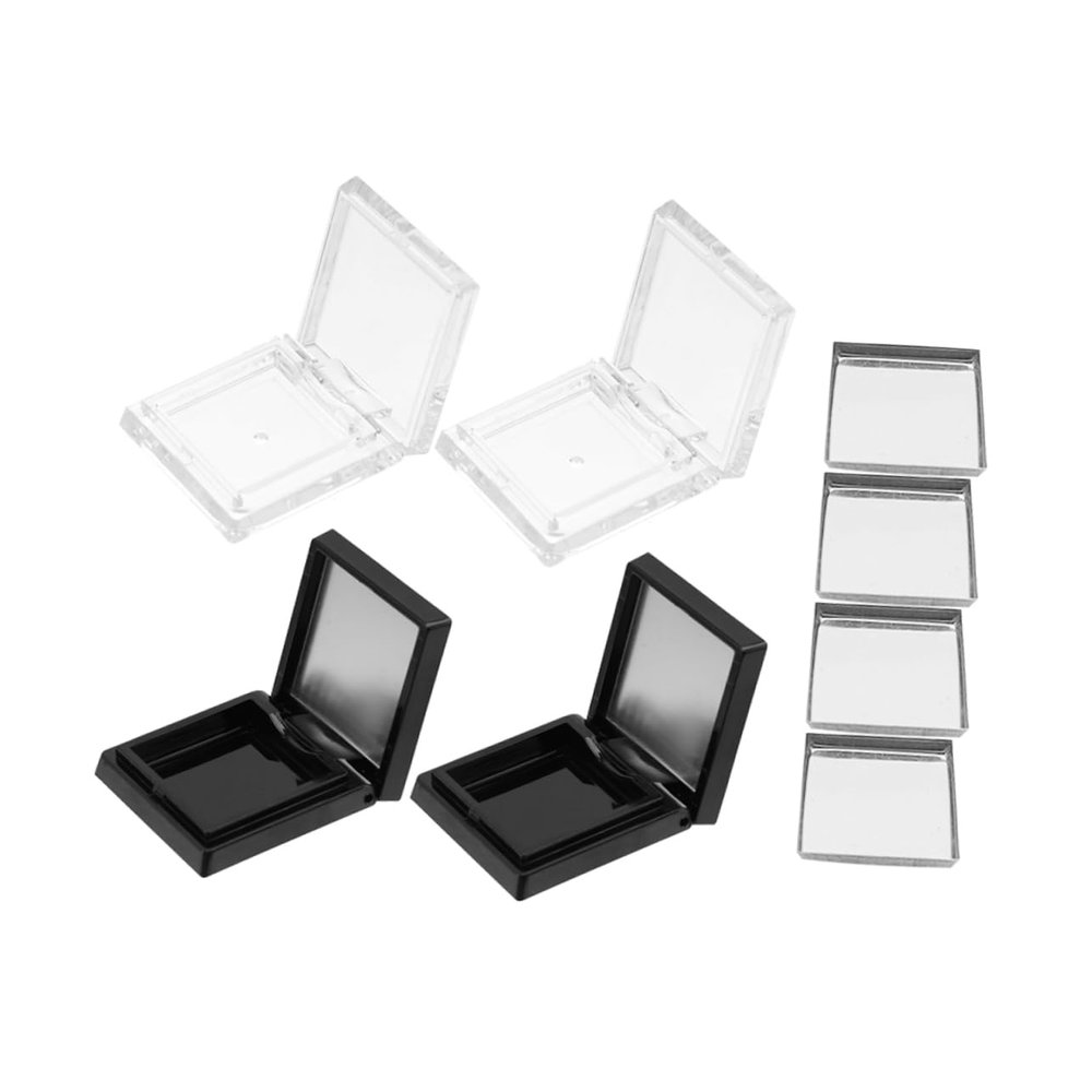 FRCOLOR 4sets Refillable Lipstick and Eyeshadow Container Makeup Organizer for Travel Stylish and Compact Cosmetic Storage Includes and Cases Refillable Trays