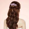 Abaodam Pearl Hair Comb, Alloy & Rhinestone Women's Hair Accessory, Purple Flower Hairpin for Brides, Bridesmaids, Wedding, Prom, Special Occasions, Bun Clips view 3