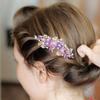 Abaodam Pearl Hair Comb, Alloy & Rhinestone Women's Hair Accessory, Purple Flower Hairpin for Brides, Bridesmaids, Wedding, Prom, Special Occasions, Bun Clips view 4