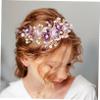 Abaodam Wedding Pearls Hair Comb Floral Design Elegant Bride Hair Accessory for Weddings and Special Occasions Durable and Charming for Bridesmaids and Women view 4