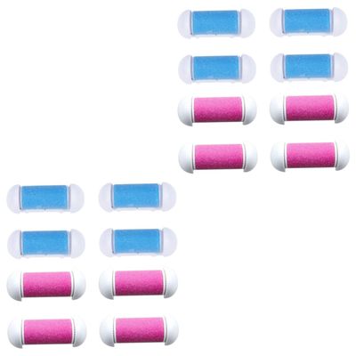 FRCOLOR 16pcs Electronic Foot File Rollers Pedicure for Feet Replacement Heads