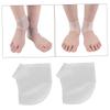 FRCOLOR 4pairs Silicone Ankle Cover Heel Protective Sleeve for Men and Women Comfortable and Durable White Heel Socks for Moisturizing and Callous Relief for Running and Walking view 2