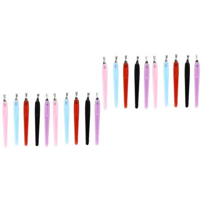 FRCOLOR 100pcs Dead Skin Forks Shaped Cuticle Remover Tools for Professional and Personal Manicure Pedicure Use Durable Handle Portable Design Essential Nail Art Accessory