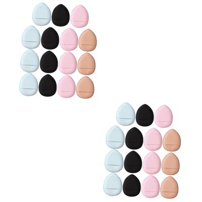 FRCOLOR 30pcs Mini Powder Puff Small Makeup Applicators for Comfortable Facial Foundation Portable and Lightweight for Home and Travel Use Gentle Touch for Makeup Finish