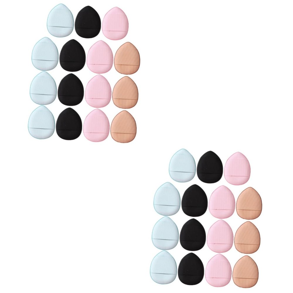 FRCOLOR 30pcs Mini Powder Puff Small Makeup Applicators for Comfortable Facial Foundation Portable and Lightweight for Home and Travel Use Gentle Touch for Makeup Finish
