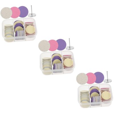 FRCOLOR 180pcs Pedicure Sanding Discs for Electric Foot File Dead Skin Remover Pads Bearing Storage Box Exfoliating Tool for Hard Calluses and Rough Heels Lightweight and Easy to Use