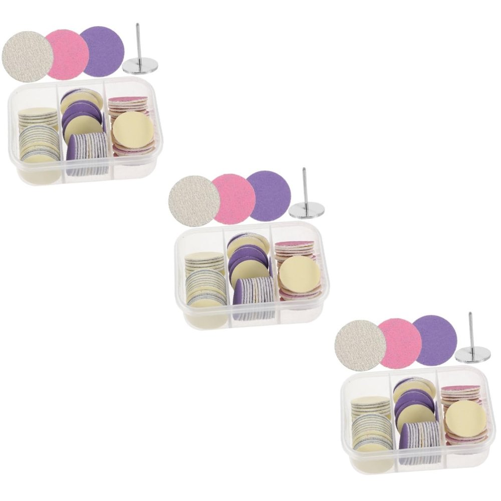 FRCOLOR 180pcs Pedicure Sanding Discs for Electric Foot File Dead Skin Remover Pads Bearing Storage Box Exfoliating Tool for Hard Calluses and Rough Heels Lightweight and Easy to Use