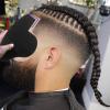 Beavorty Beard Guide Shaping Template 4pcs Mustache Lineup Hairline Optimizer Drawing Card Mustache Lineup Stencil Hair Cutting Beard Shaper Trimming for Hairline Enhancing Black view 2