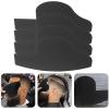 Beavorty Beard Guide Shaping Template 4pcs Mustache Lineup Hairline Optimizer Drawing Card Mustache Lineup Stencil Hair Cutting Beard Shaper Trimming for Hairline Enhancing Black view 3