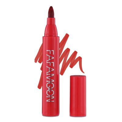 awakentti Long Lasting Lip Stain, Lip Stain Ultra Long Lasting Natural Finish Water Based, Long-lasting Waterproof Non-Sticky Cup Lip Tint High Pigment Lip Makeup for Women Girls (Red)