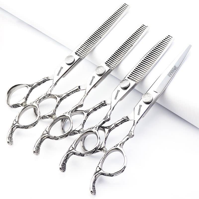 6/7/8 Inch Professional Hair Trimmer, Stainless Steel Hair Trimmer, Exclusive for Hairdressers (6 Inch / 4 Pieces)