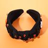 PHALIN Halloween Headband for Women Halloween Accessories Rhinestone Beaded Candy Corn Pumpkin Knotted Headband Costume Gifts (BOO) view 4