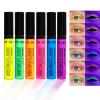 6 Pcs Colorful Fluorescent Mascaras Makeup,Neon Eyelashes Volumizing & Lengthening Mascara for Eyelashes Waterproof Long-lasting Charming, Cruelty Free Vegan Eye Makeup view 1
