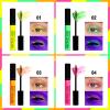 6 Pcs Colorful Fluorescent Mascaras Makeup,Neon Eyelashes Volumizing & Lengthening Mascara for Eyelashes Waterproof Long-lasting Charming, Cruelty Free Vegan Eye Makeup view 3