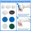 9-in-1 Electric Spin Scrubber Replaceable Brush Heads Set, Universal Electric Scrub Brush Heads for All Brands, Spin Brush Heads for Shower Scrubber, Electric Cleaning Brush for Bathroom Floor Tile view 2