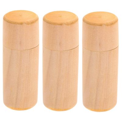 Cabilock 3pcs Wooden Box Single Bottle Storage Case for Essential Oils Perfumes and More Lightweight Stable Design for Desktop Organization