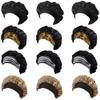 12 Pieces Silk Bonnet for Women Curly Hair Satin Bonnet Hair Wrap for Sleeping Cap with Tie Band (Leopard) view 1