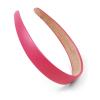 Pink Headbands for Women Hot Pink Hairband Faux Leather Headband for Women and Girls Plastic Hard Head Band Solid Colors 1 Inch Thin Hair Bands view 2
