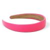 Pink Headbands for Women Hot Pink Hairband Faux Leather Headband for Women and Girls Plastic Hard Head Band Solid Colors 1 Inch Thin Hair Bands view 4