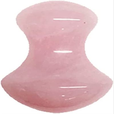 AMHIL Gua sha Scraper Board Rose Quartz Face Thin Massager Natural Stone Guasha Board Jade Roller Pink Crystal Facial Scraper Jade Facial Roller Set Massage Tool Set (Color : Guasha B)