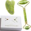 AMHIL Gua sha Scraper Board Natural Crystal Jade Roller Facial Thin Massager Box Skin Slim Pink Stone Guasha Gem Anti Wrinkle Remover Gua Sha Gift Set Tool Massage Tool Set view 4