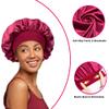 12 Pieces Silk Bonnet for Women Curly Hair Satin Bonnet Hair Wrap for Sleeping Cap with Tie Band (Multicoloured1) view 2