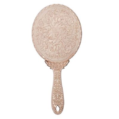 INLIMA Mirror Vintage Makeup Mirror Handheld Makeup Mirror Oval Shaped Mirror (Rose Gold)