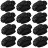 12 Pieces Silk Bonnet for Women Curly Hair Satin Bonnet Hair Wrap for Sleeping Cap with Tie Band (Black) view 1