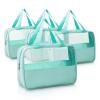 Realand Large Clear Toiletry Bags for Traveling, 4Pcs Waterproof Clear Travel Bags for Toiletries Women Men, Travel Toiletry Bag Set, Transparent Makeup Cosmetic Bag, Aqua view 1